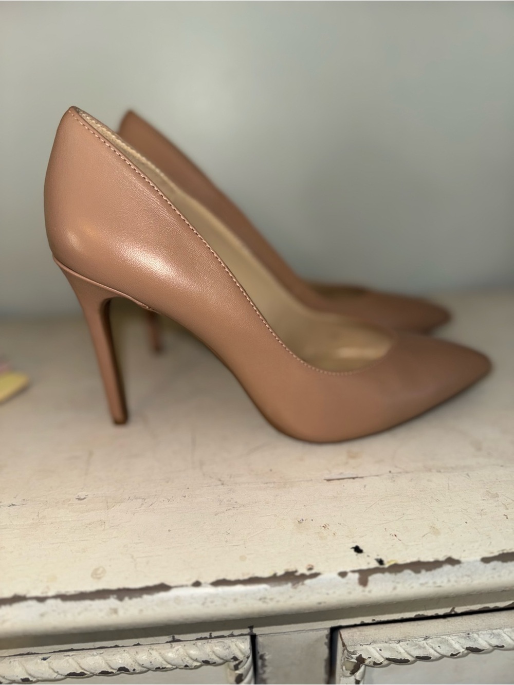 Jessica Simpson Classic Nude Pointed-Toe Stiletto Pumps size 7.5 EUC